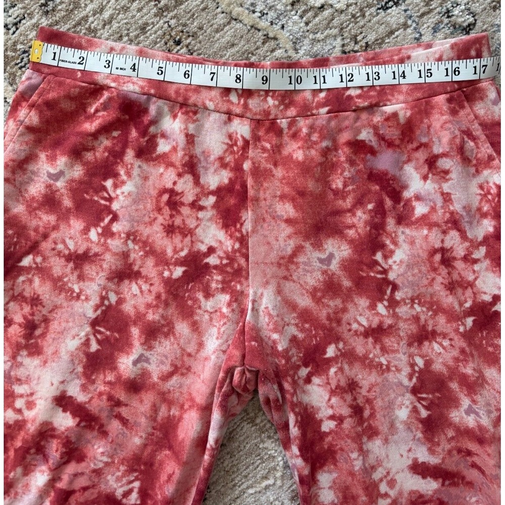 LOGO by‎ Lori Goldstein Pants Womens PL Orange Tie Dye Pull On Travel Comfort - Picture 10 of 10
